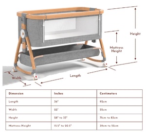 Aluminum Alloy Crib Portable Multi-Functional Cradle Bed with Large Splicing Newborn Bed Foldable Removable BB Bed - Image 4