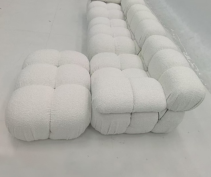 Modern Luxury Velvet Top Grain Fabric Sofa Set Classic Nordic Home Furniture for Single Modular Sofa - Image 4