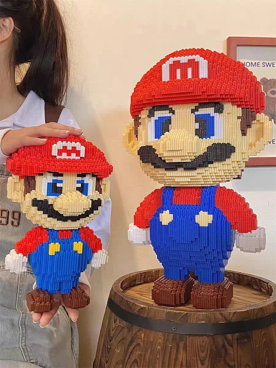 Mini Building Blocks Kit Brick Cartoon Character 40CM Marios Model Educational Toys - Image 4