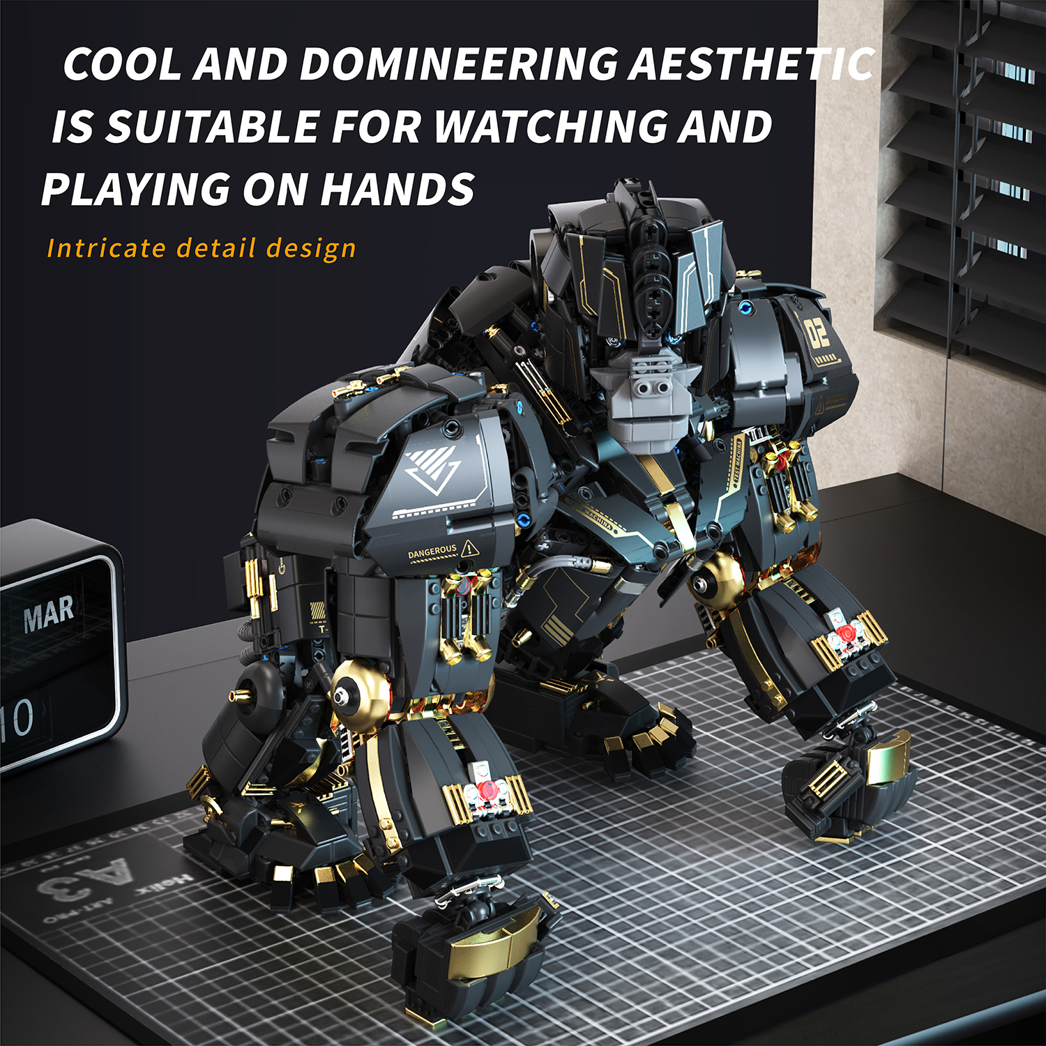 Gorillas Bricks Assembling Model Educational Heavy Armor Mechanical Ape Building Blocks for Gift Toy - Image 4