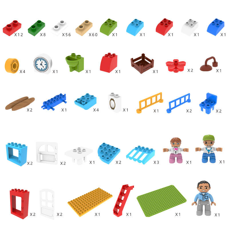 184PCS Large Building Blocks Toy STEAM Stacking Toys Build Store Shop Toys for Toddler 3-6ages - Image 2