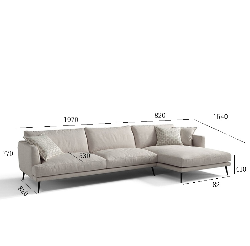 Modern Minimalist Leather Sofa Combination Living Room Italian Leather Art Luxury 3 Seater Sofa - Image 3