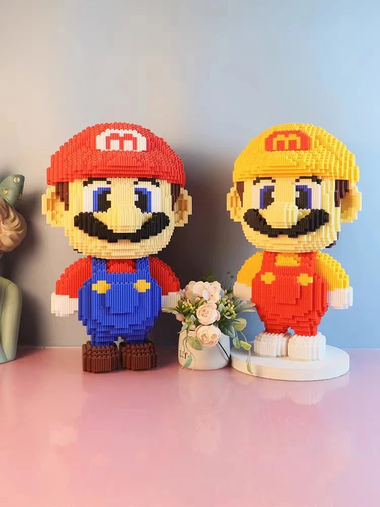 Mini Building Blocks Kit Brick Cartoon Character 40CM Marios Model Educational Toys - Image 3