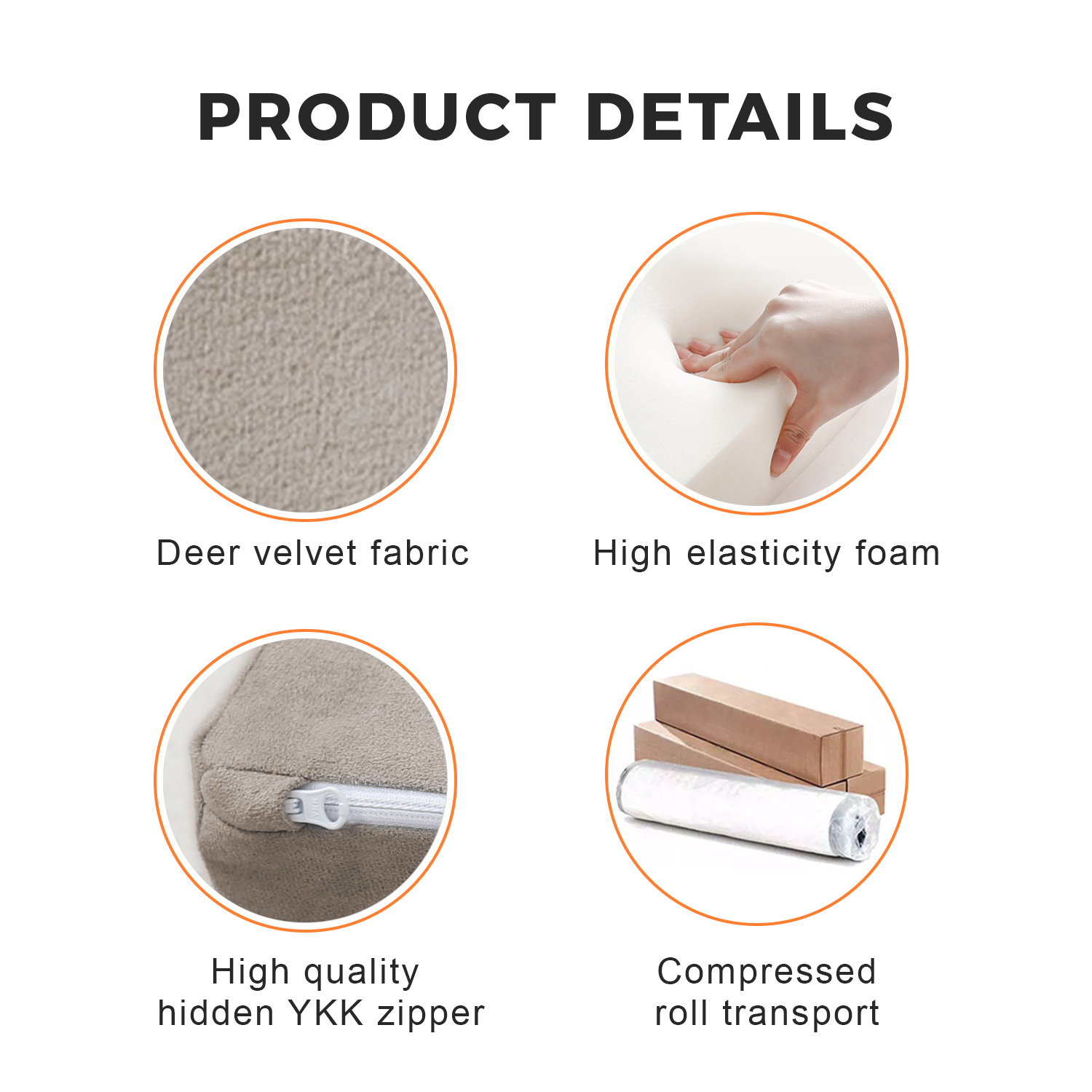 Four Seater Sectional Sofa Living Room Couch Foam Vacuum Pack Sofa Modern Sofa Set Furniture Living Room Compressed Couch - Image 3