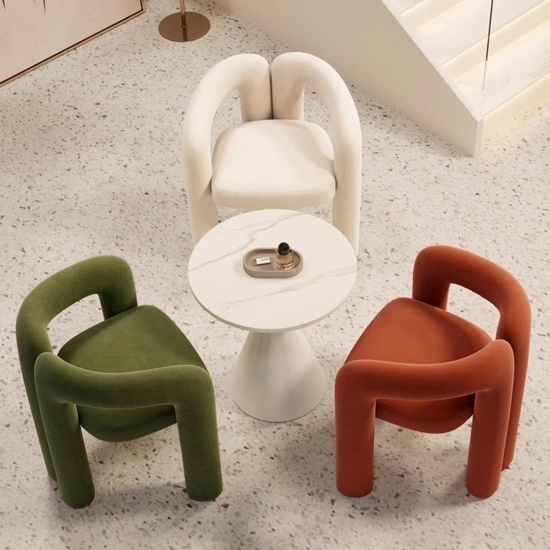 Modern Simple Metal Reception Sofa Chair Set for Home Furniture Beauty Salon Hotel Lobby Sales Office Meeting Table Makeup Stool - Image 3